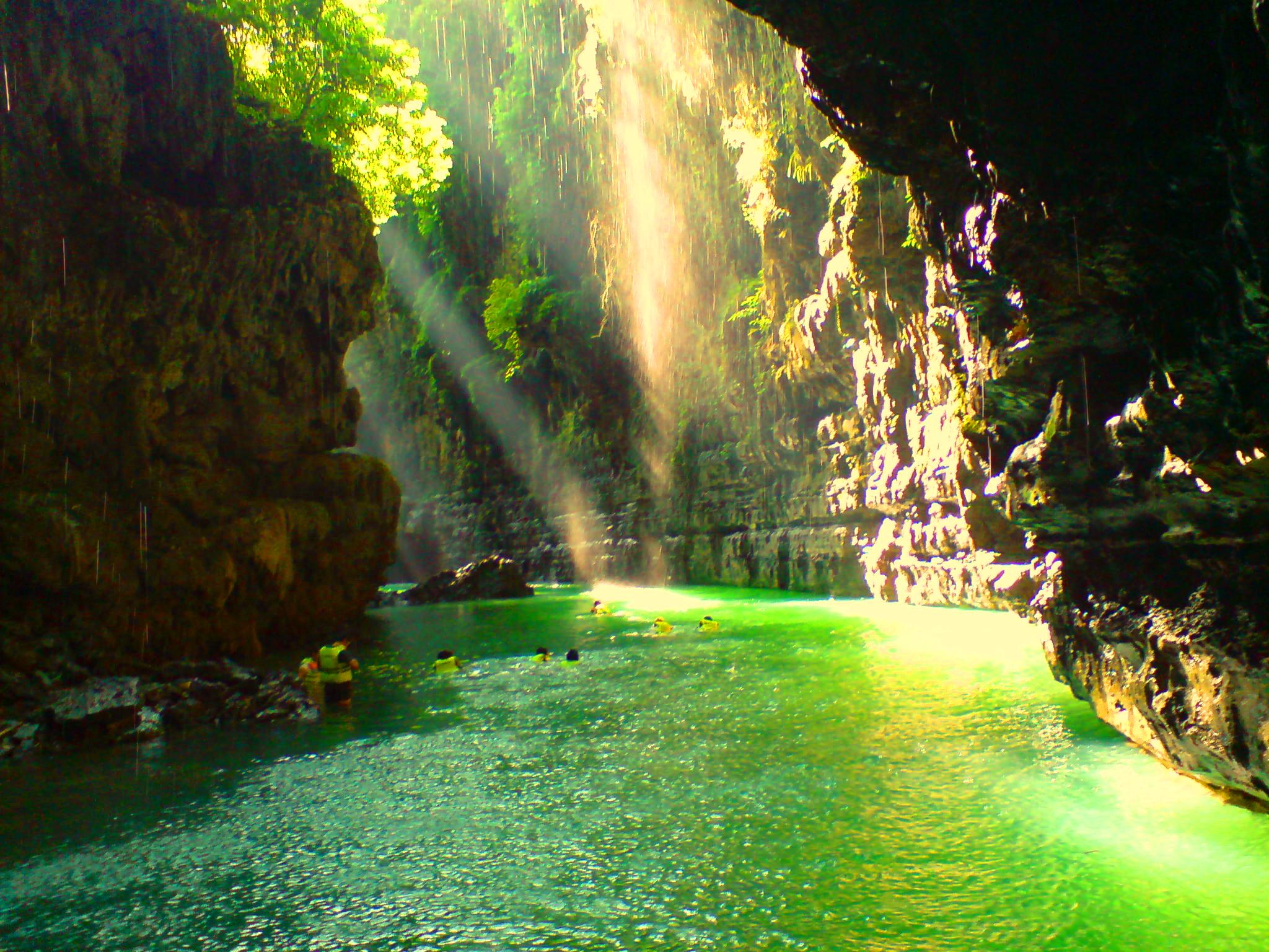 Green Canyon in West Java, Indonesia